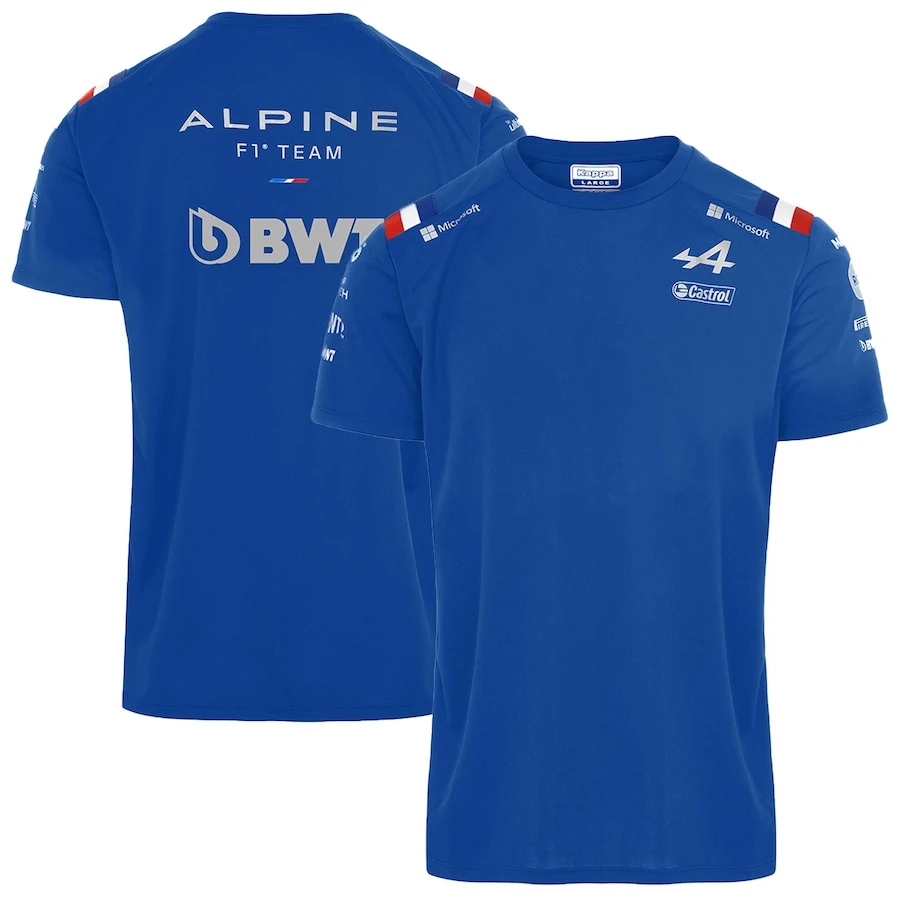 

2022 New F1 T-shirt Official Hot Sale Formula One Alpine F1 Team Blue Short Sleeve Racing Race Summer T-shirt Fan Oversized Top