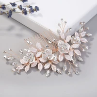 silver golden rhinestone headwear bridal tiara headband hair pins flower hair comb wedding hair accessories wedding hair jewelry