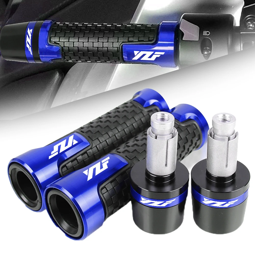 

CNC For Yamaha YZF R3 R25 R6 R15 R1 R125 2019 2020 2021 Motorcycles accessories 22MM Handlebar Grips Handle Bar Cap Ends Plugs