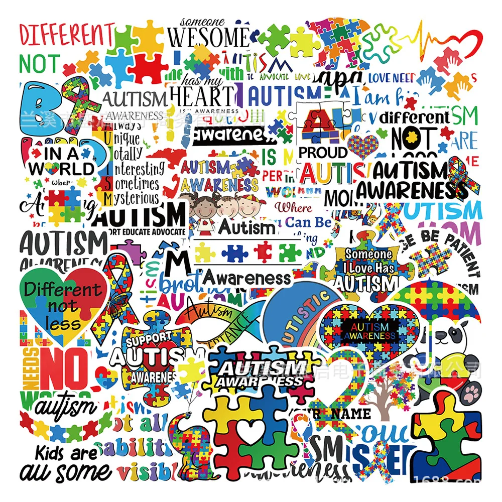 

50 шт., наклейки на багажник с защитой от аутизма