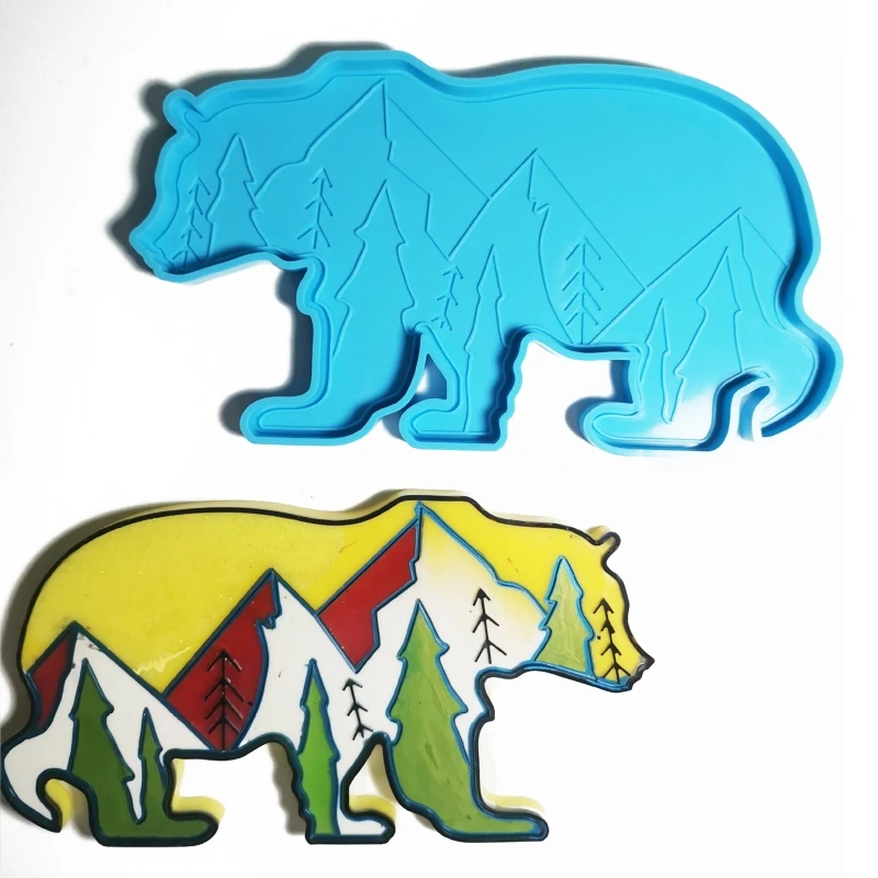 

Halloween Molds Large Bear Silicone Molds for Halloween Yard Decorations Cute Bear Epoxy Resin Molds DIY Craft Decor T8DE