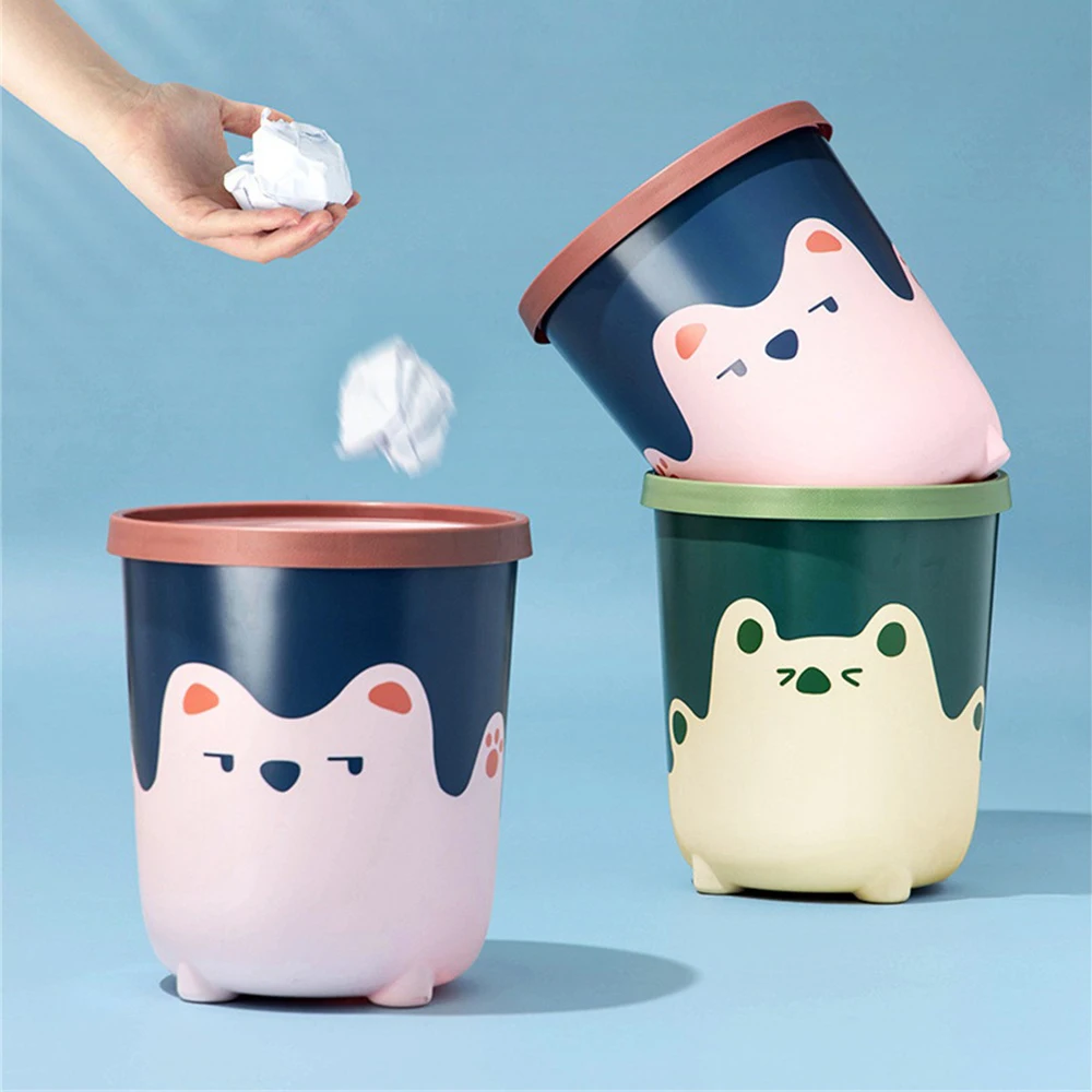 

Мусорная корзина, прочная мусорная корзина с нажимным кольцом, корзина для пищевых отходов, красивый и уникальный внешний вид