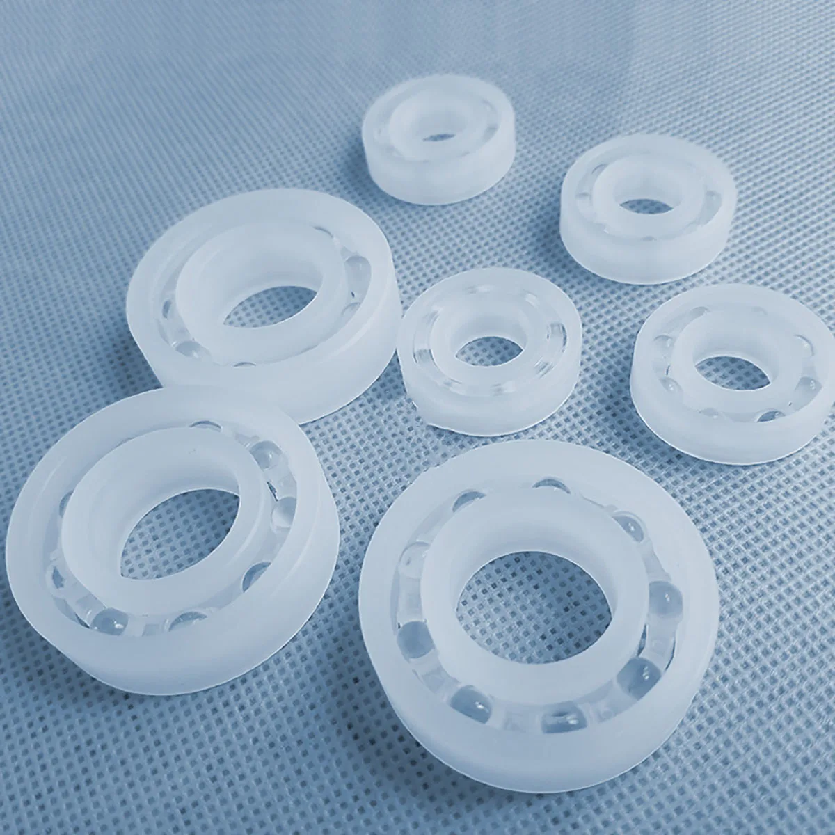 

1Pc PP Plastic Bearing Type 6200 6201 - 6208 6800 6801 - 6807 Acid and Alkali Resistant Self-Lubricating Polypropylene Low Noise