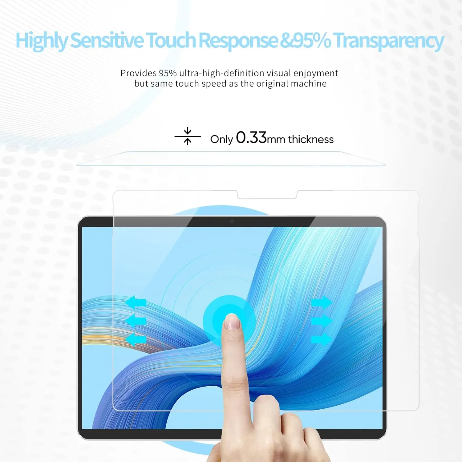 Фото Комплект из 2 защитных пленок для экрана Surface Pro 12 дюймов 2025 года, закаленное стекло, защита от царапин, для моделей Surface Pro 12 дюймов 2109, 2110 №5