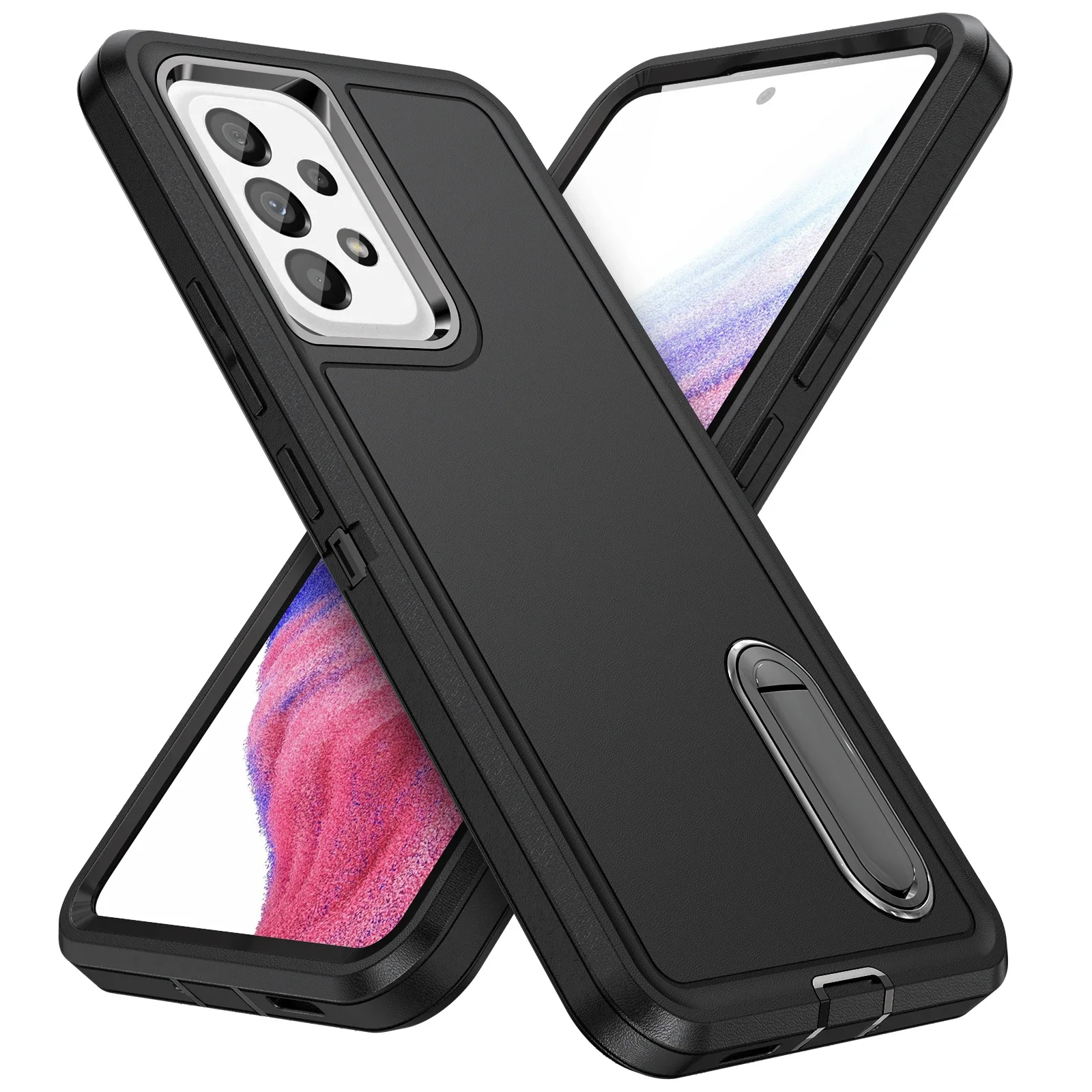 for Samsung S24 Anti-Shock Three Layer Fitted Case Galaxy Ultra S23 FE S22 Plus Back Cover Cases