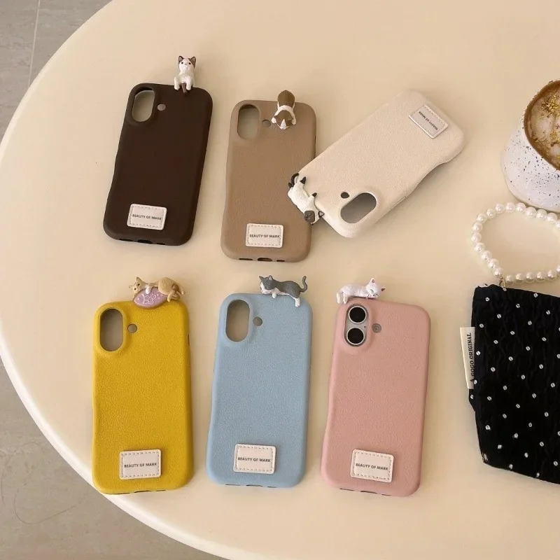 Фото Милый корейский чехол для телефона с котом для Honor X9A X9B 200 100 90 Lite 80 70 60 50 Pro SE X50 GT X40 X40i Magic 6 5 Lite, кожаный чехол №3