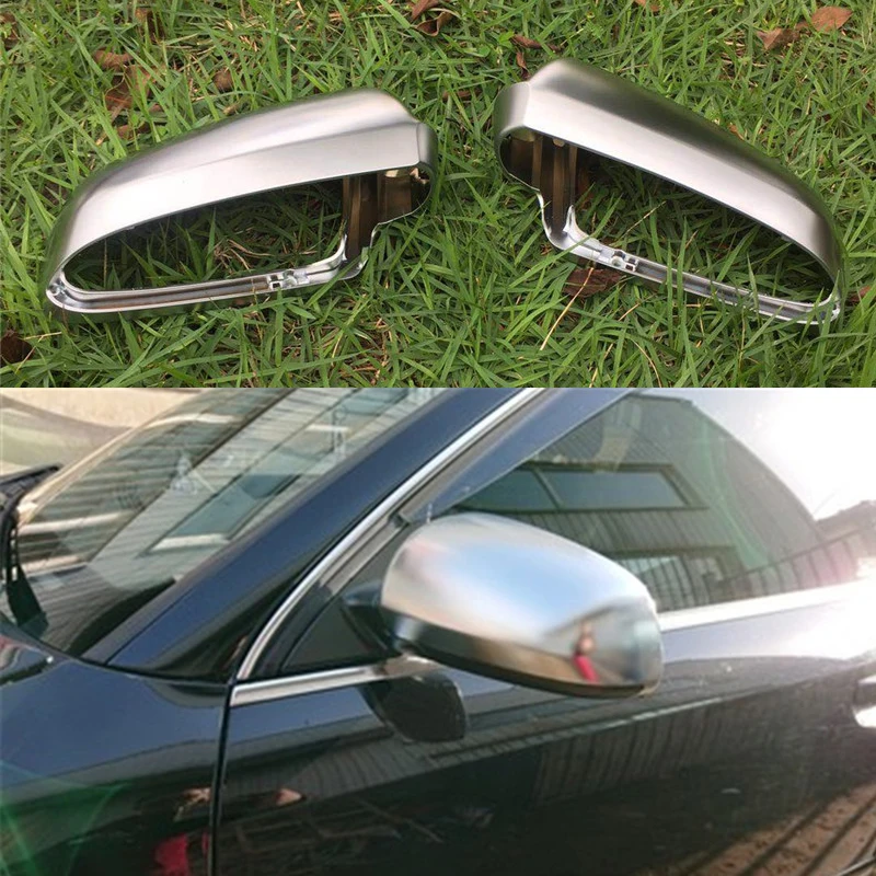 

Fit for Audi A4 B7 2002-2008 A6 05-08 Side Mirror Caps Covers Pearl nickel matte silver high quality appearance accessories
