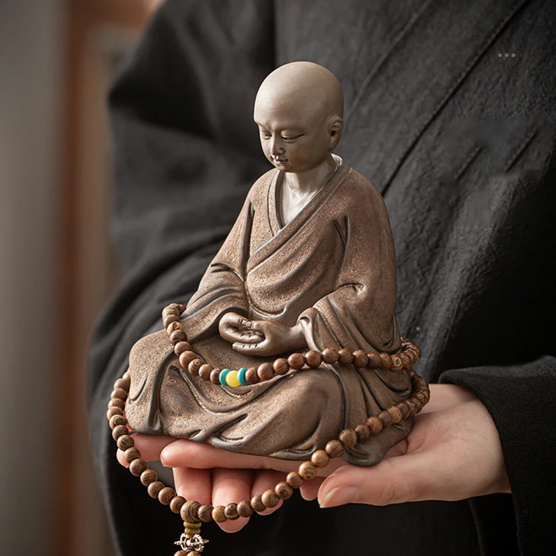 

Kung Fu Tea Pet Monk Tea Ceremony Porcelain Animal Tea Pet Color Changing Pet Accessories Premium Juego De Te Tea Service