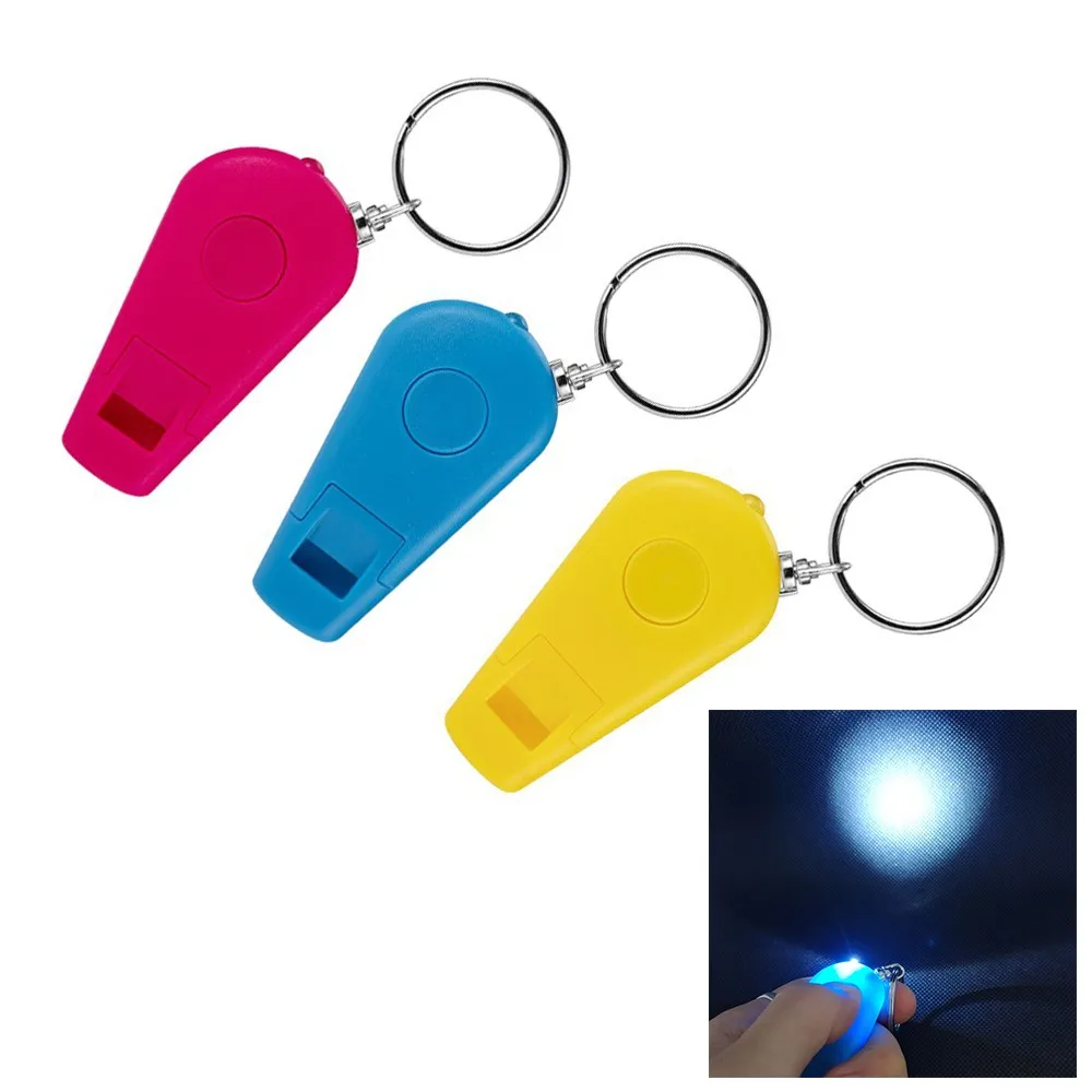 

Mini Portable 3-in-1 LED Light Whistle Keychain Flashlight Whistle Light