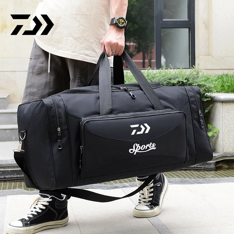 

Daiwa Large Capacity Fishing Bag for Men Single Shoulder Travel Bag for Moving Checked Luggage Bag Foldable Long-distance