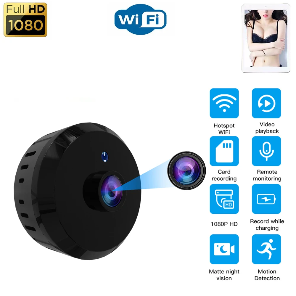 

Мини-камера HD 1080P Беспроводная с поддержкой Wi-Fi и дистанционным монитором