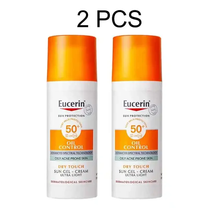 

Солнцезащитный крем Eucerin SPF 50 + освежающее средство для жирной и чувствительной кожи, 2 шт.