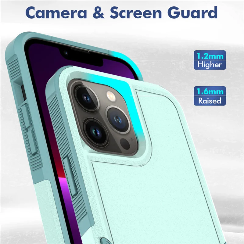 Силиконовый ударопрочный чехол для iPhone 2 в 1 подходит моделей 13 Pro max 11 12 - купить по