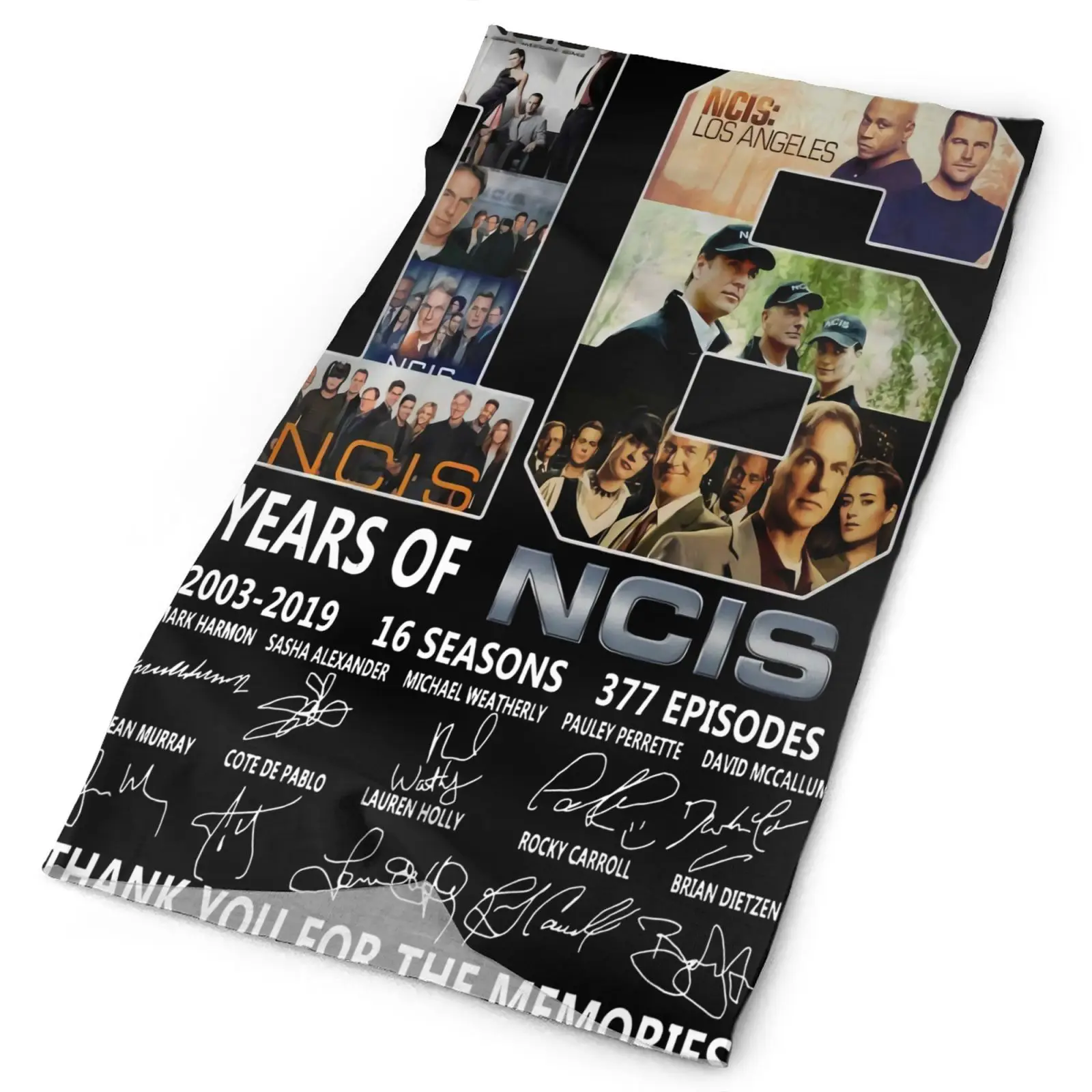 

16 Years Ncis Signature Thank You Men's Bandana Bandana With Ears Winter Woman Scarf Mask For Snowboard Bandana With Ears Mask