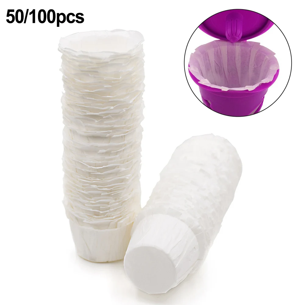 

50/100pcs K Cup Paper Filters ReusablePaper Coffee Filter For K-Cup Filter Disposable Cups Coffee Filters Paper Pods Replacemen