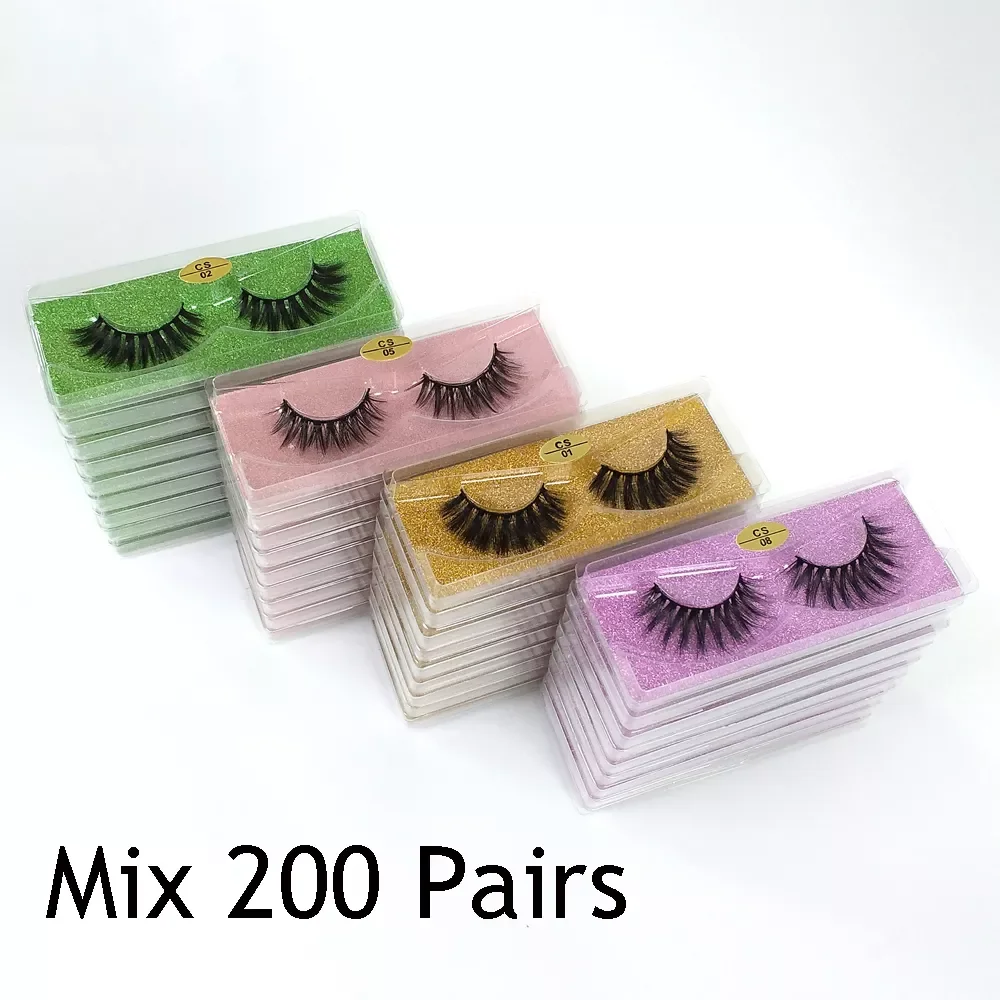 

NEW2023 3D Mink Lashes Wholesale 30/50/100/200 Pairs Handmade 3D Mink Eyelashes Natural False Eyelashes Makeup Eye Lashes In Bul