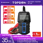 Тестер заряда автомобильных аккумуляторов TOPDON BT100, тестер заряда автомобильных аккумуляторов 12 В 2000CCA, тестер заряда аккумуляторов Cricut инструменты для загрузки