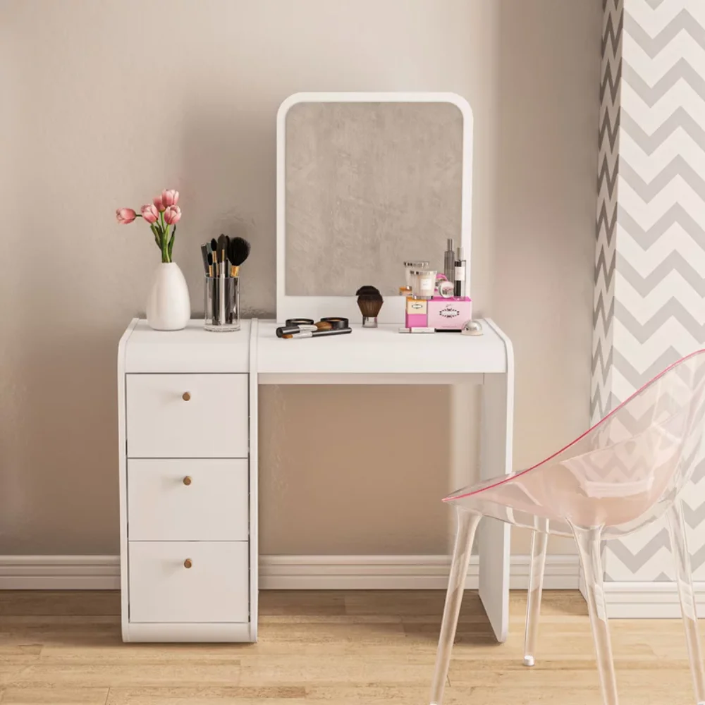 

Abby Modern White Painted Vanity Table, for Bedroom Bedroom Furniture Makeup Table Dressers for Bedroom