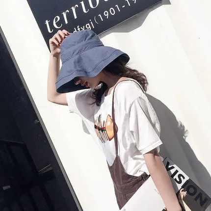 Sun Visor Hat Girl Fisherman's Hat Beach Outdoor Hat Female Sunscreen Sun Hat Tour Big Brim Hat Sun Hat Female Free Shipping