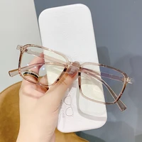 2022 fashion new transparent blue light blocking small square glasses computer eyeglasses vintage nerd optical spectacle frame