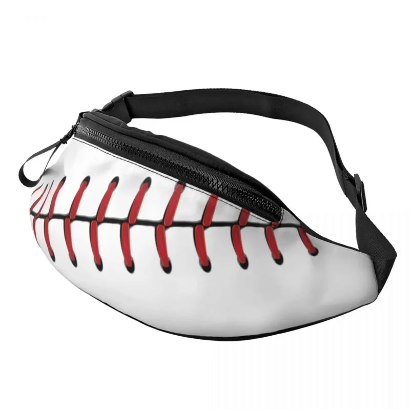 

Забавная сумка для бейсбола с кружевным швом, заказной поясной кошелек кросс-боди для Софтбола, мужская и женская сумка для денег, велоспорта, кемпинга