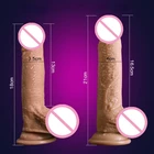 Большой мягкий фаллоимитатор, реалистичный пенис на присоске, лесбийский страпон, фаллоимитатор, огромный силиконовый фаллоимитатор, секс-игрушки для геев