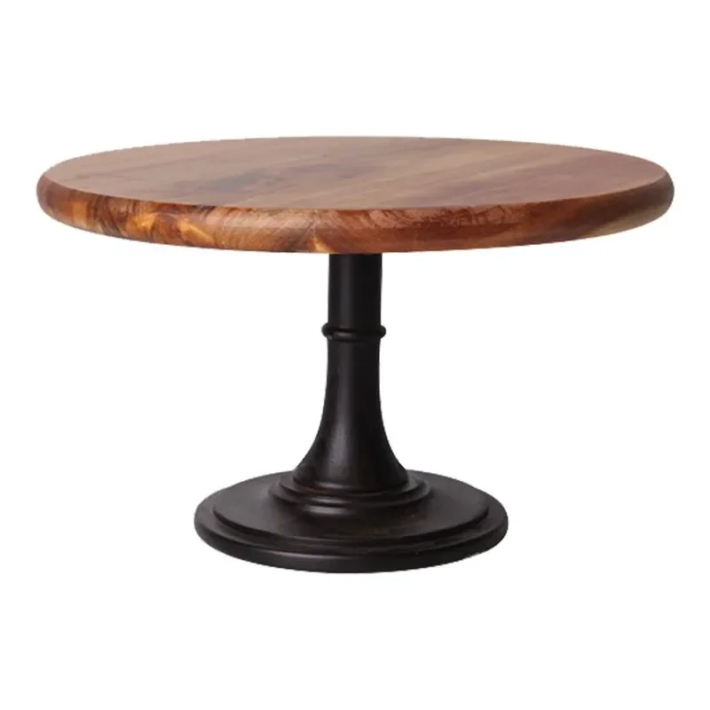 

Wood Round Cake Stand 10-inch Wedding Cupcake Display