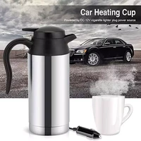 750ml 12v electric heating cup kettle stainless steel water heater bottle for tea coffee drinking travel car truck kettle
