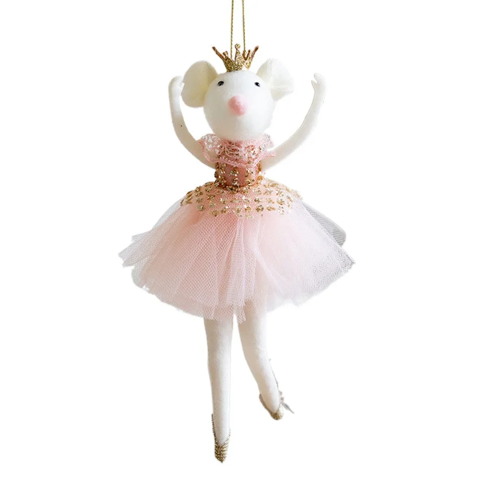 

Розовые белые плюшевые ангелы для украшения