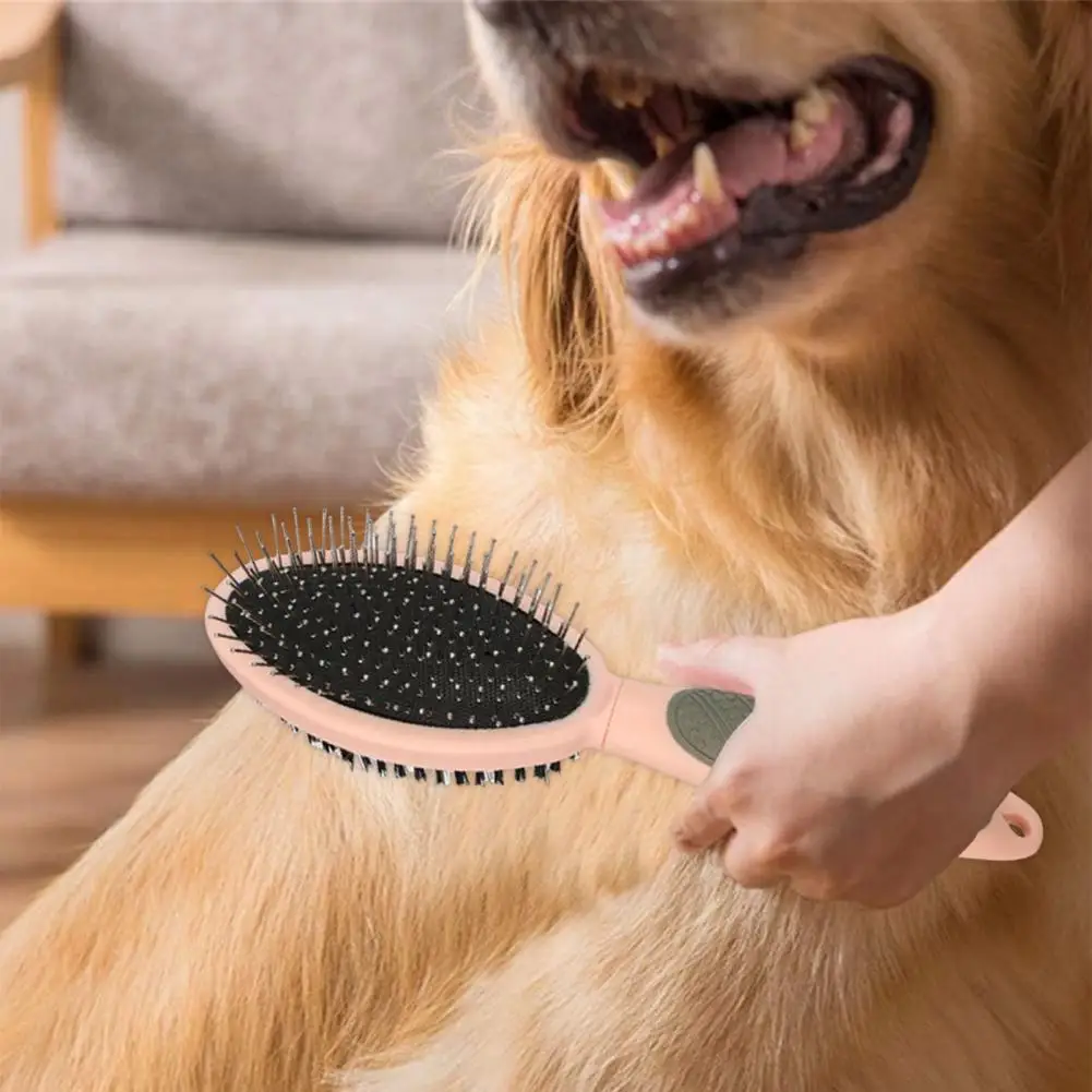 Щетка для груминга собак двойная щетка вычесывания домашних питомцев с