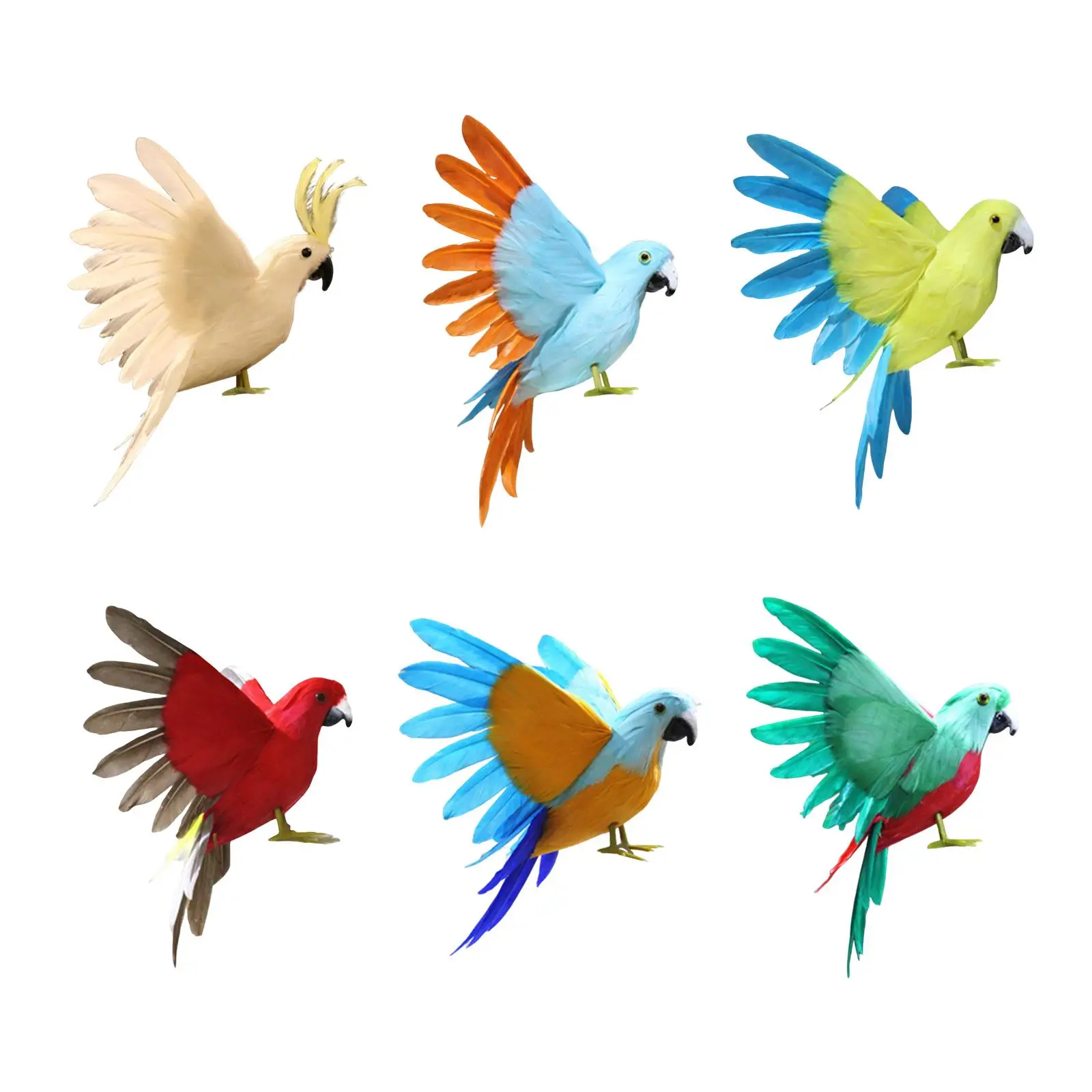 

Статуя из искусственного попугая, модель животного, украшение для птицы, искусственный Ара из перьев для двора, патио, крыльца, реквизит для ...