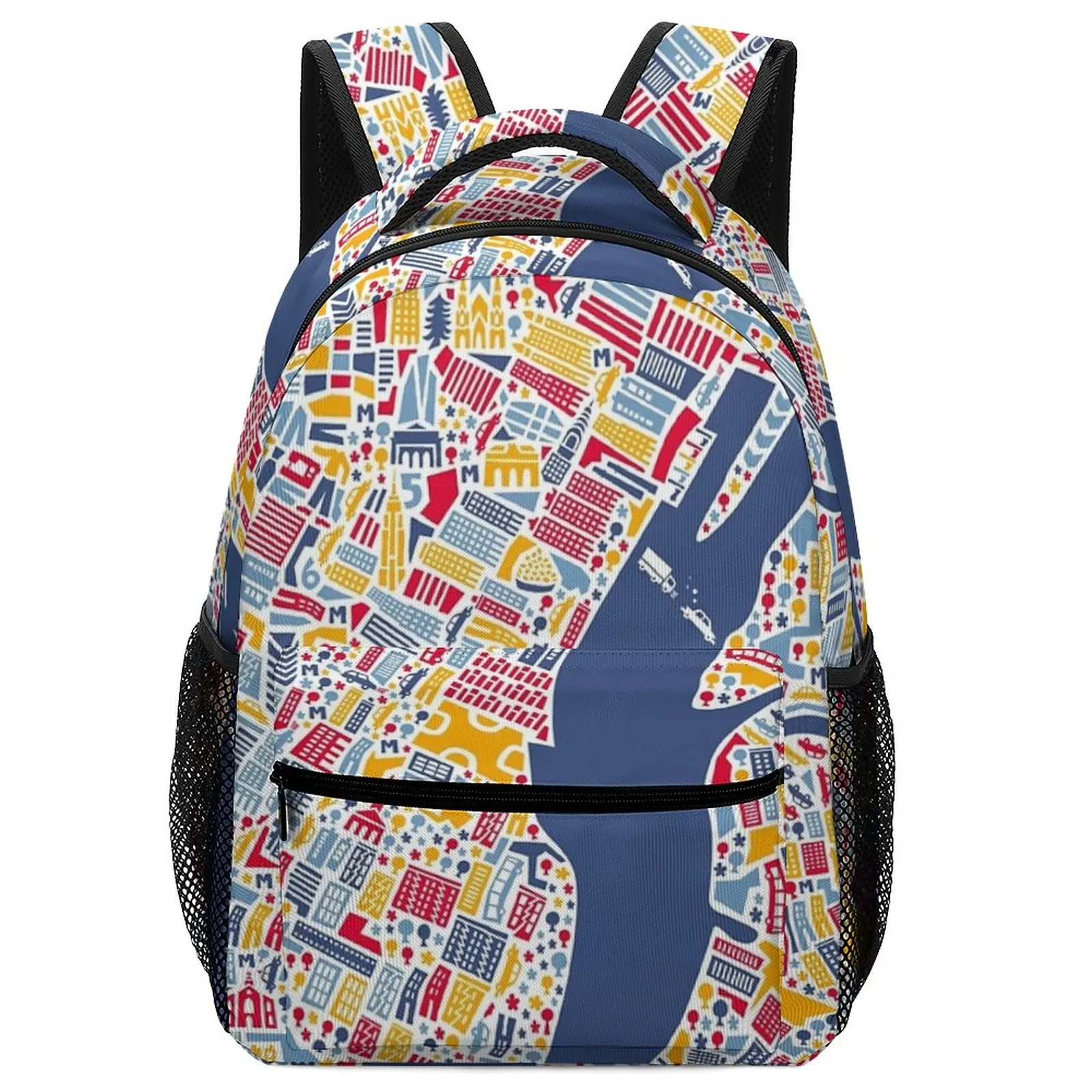 2022 New York City Map Art Backpack  for Girls Boys School Bag for Teen Backpacks For School