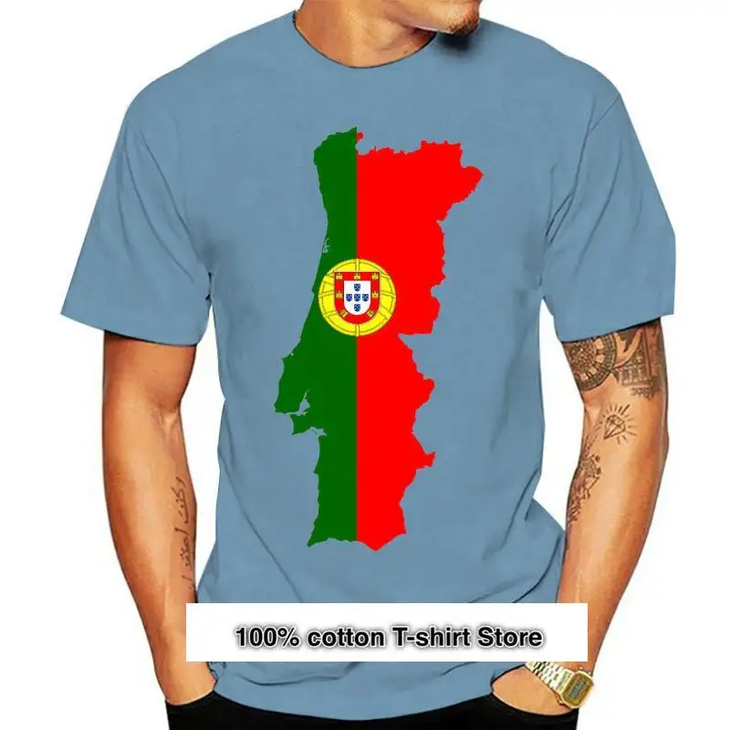 

Camiseta Unisex con mapa y bandera de Portugal, camiseta de alta calidad