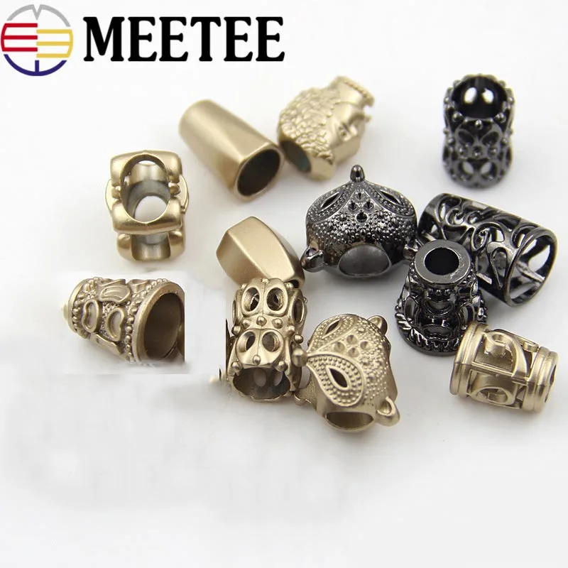 

20pcs Meetee Metal Stopper Lock Cord End Hanger Strap Rope Spring Button Toggle for Paracord Bags Sports Garment Accessories
