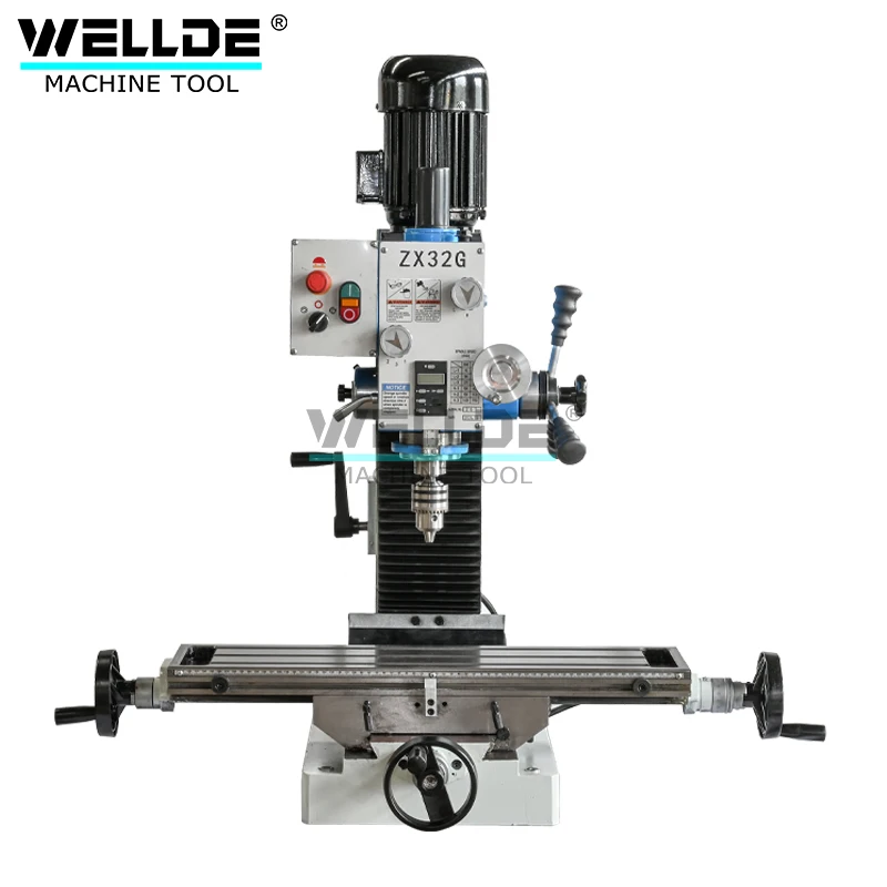 WELLDE Zx32g Сверлильный и фрезерный станок по металлу Вертикальный сверлильный с П