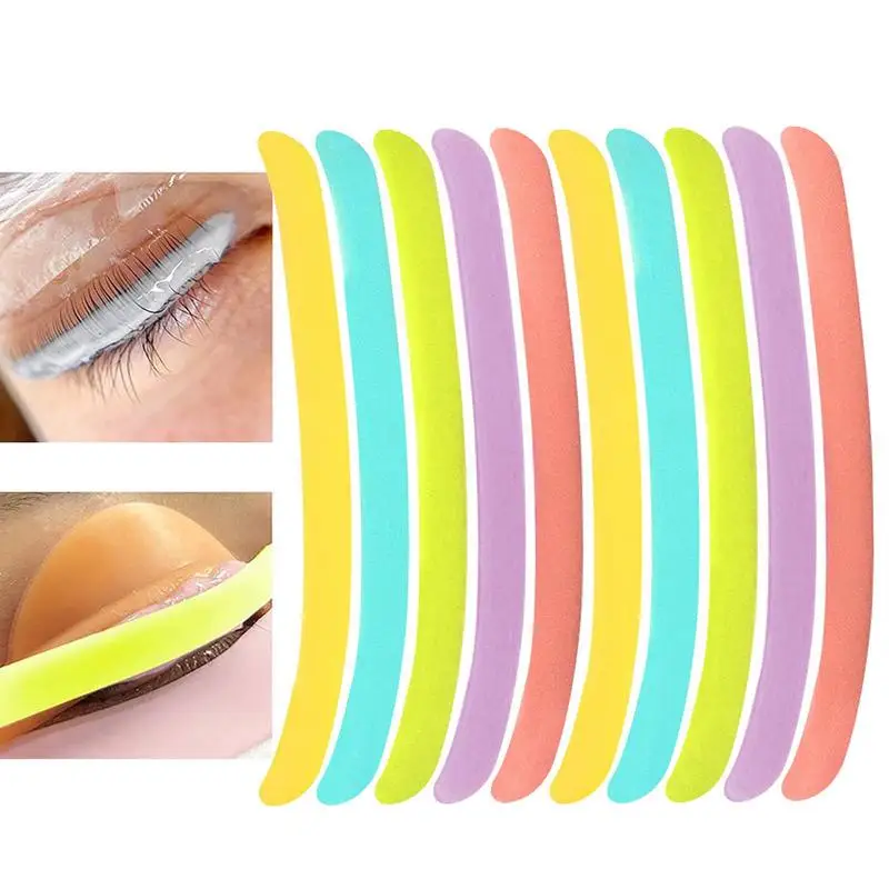 

5 Pairs DIY Lash Lifting Tool For Makeup Women Girls Home Accessory Reusable Stripe Lamination Soft Cover Eyelash Perm Pads