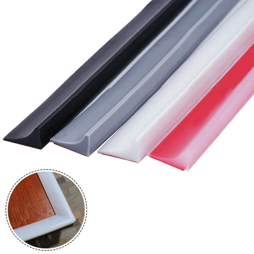 

Silicone Water Retaining Strip Bathroom Water Stopper Flood Shower Dam Barrier Dry And Wet Separation Door Bottom Sealing Strip