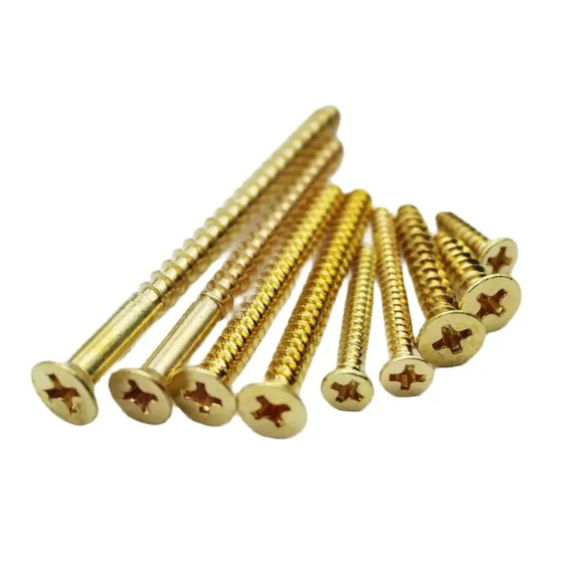 

Self Tapping Phillips Countersunk Head Solid Brass Wood Screws M4 M4.5 M5 M6