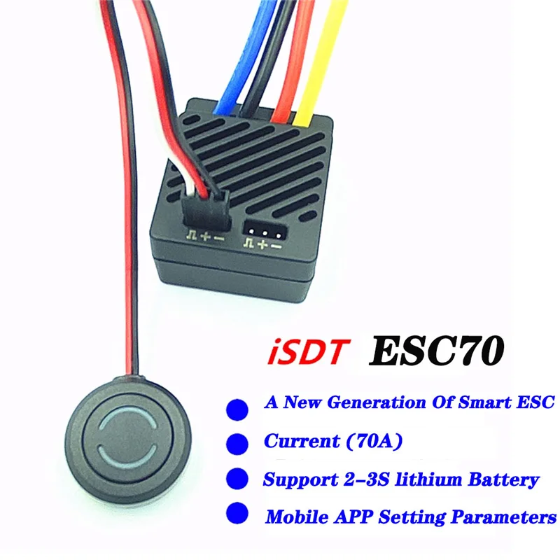 Водонепроницаемый Электронный контроллер скорости ISDT ESC70 WP 1080 70A с щеточным
