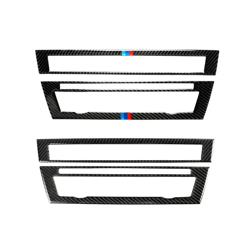 

2022 New for bmw F10 5 Series Interior Trim Carbon Fiber Car Control Panel Stickers AC Panel Frame Accessories for 520i 525
