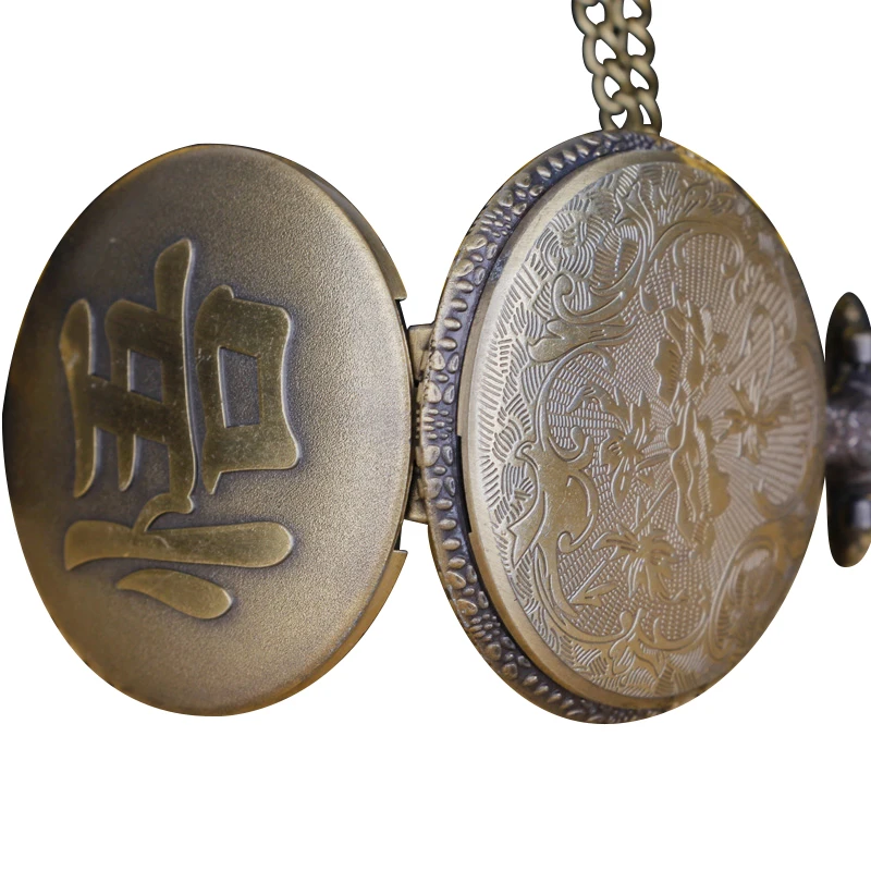 20pc Chinese Style Children's Animation Series Quartz Pocket Watches Necklace Personality Creative Pendant With Chain Clock