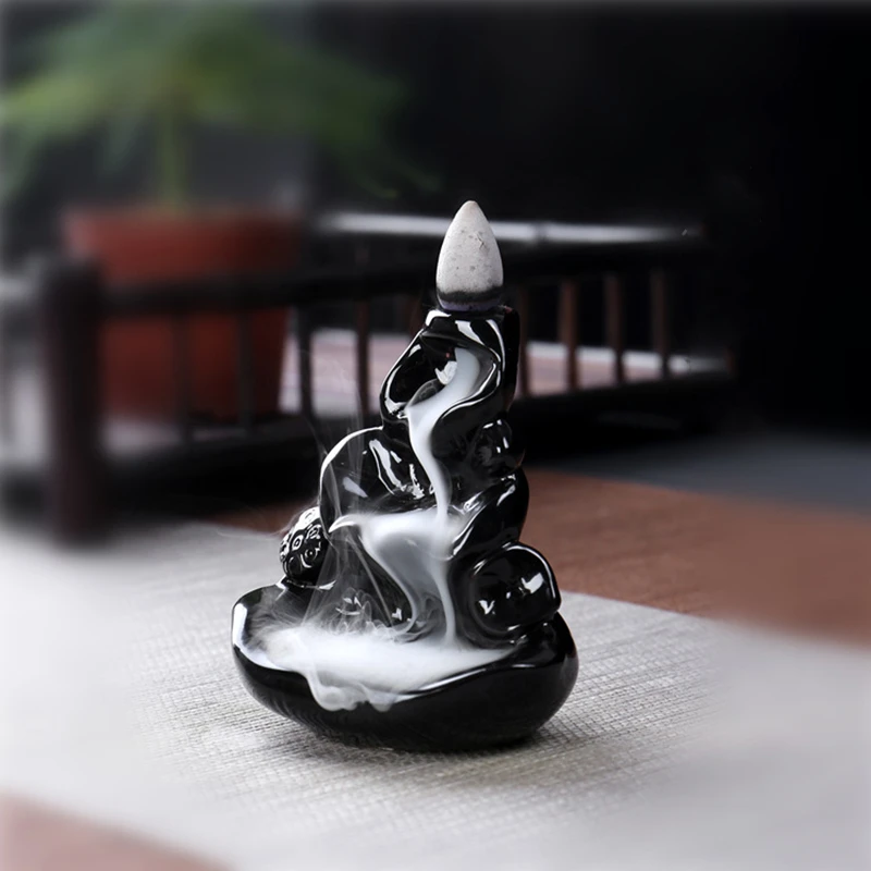 

Natural Reflux Tower Incense Creative Home Decor Backflow Stick Incense Burner Ceramic Censer Home Decoration In Home Teahouse