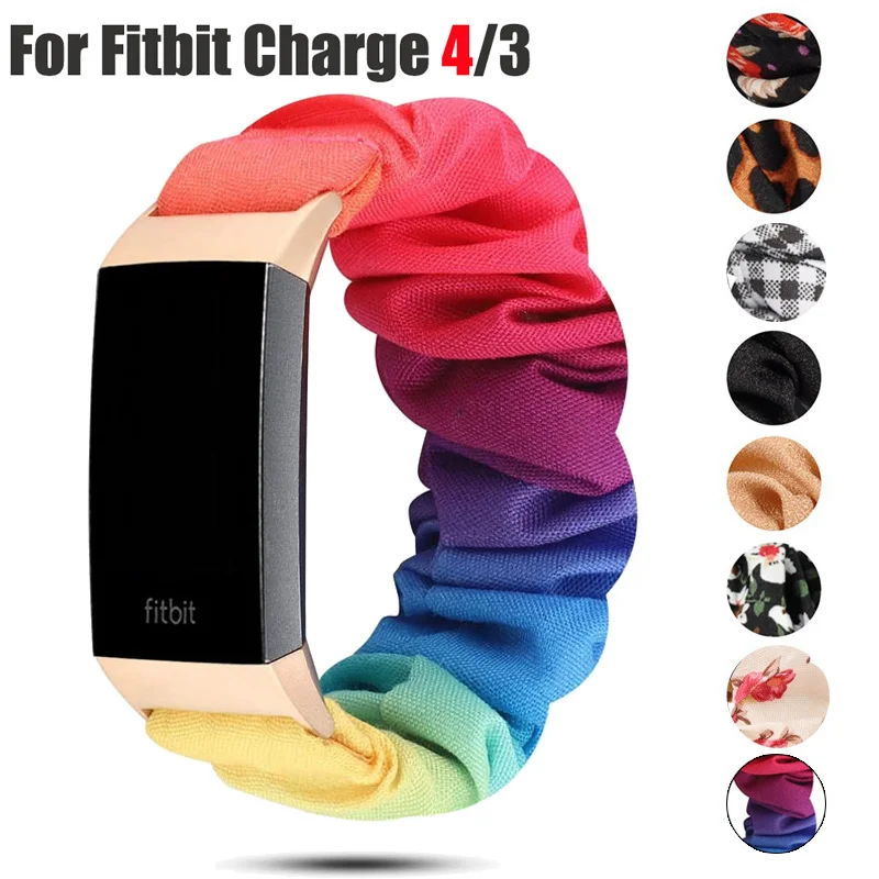 

Новинка, эластичный ремешок для Fitbit Charge 4, 3 ремешка, женские Сменные тканевые ремешки для часов, мягкий ремешок, Аксессуары для браслета
