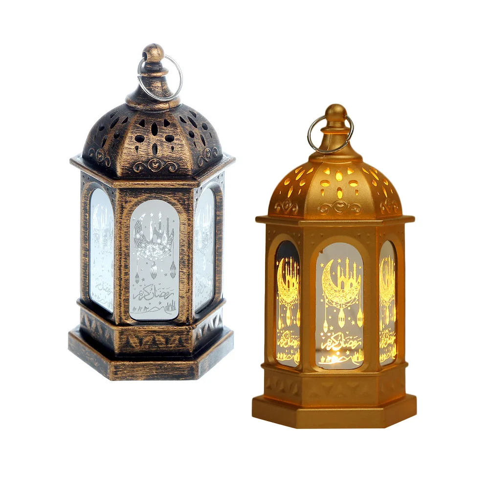 

2Pcs Creative LED Ramadan Lamp Decorative Lantern Craft Eid Mubarak Theme Light