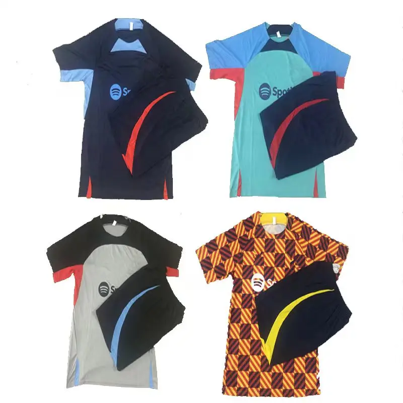 

Summer short-sleeved football training suit quick-drying short-sleeved football 2-piece spring and autumn sportswear large size