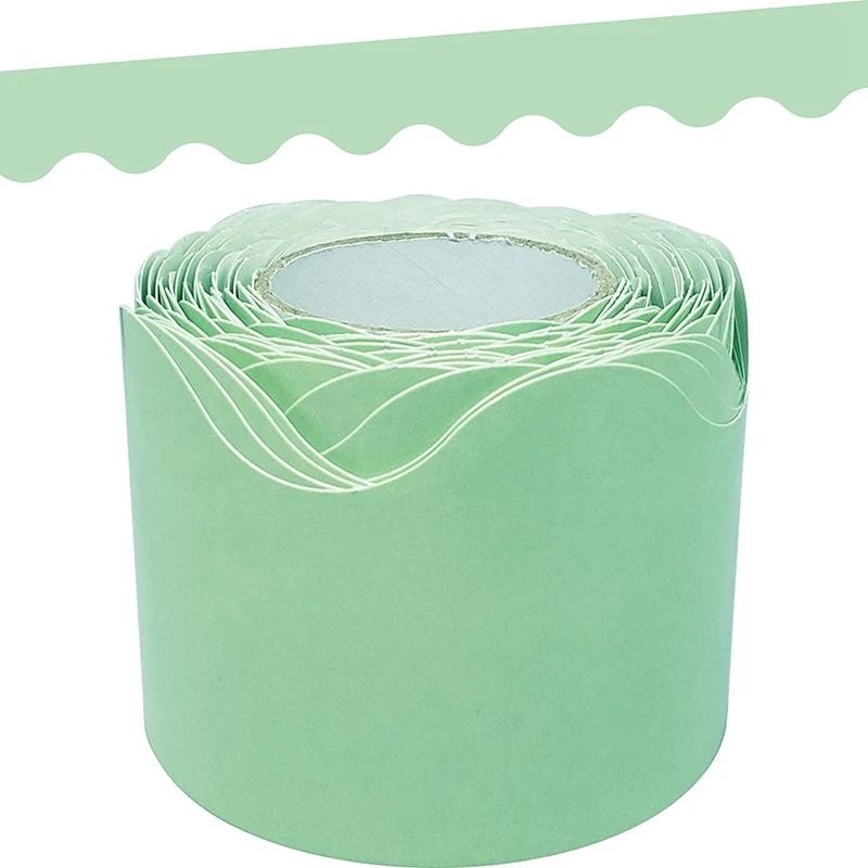 

Scalloped Rolled Border Trim - 50Ft - Decorate Bulletin Boards, Walls, Desks, Windows, Doors, Schools,Offices