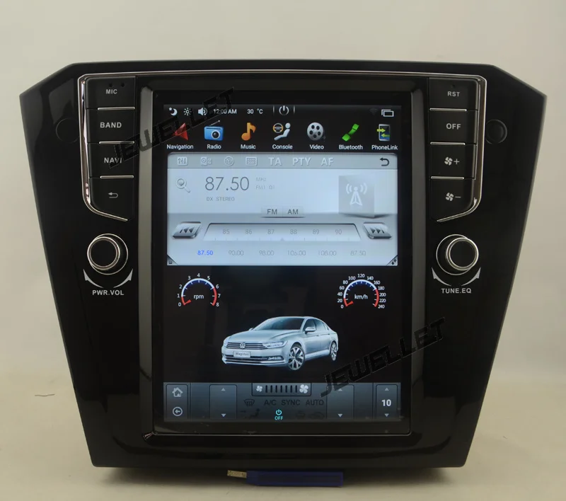 

10.4" tesla style vertical screen android 9.0 six core Car video radio Navigation for VW Volkswagen Passat 2016-2019