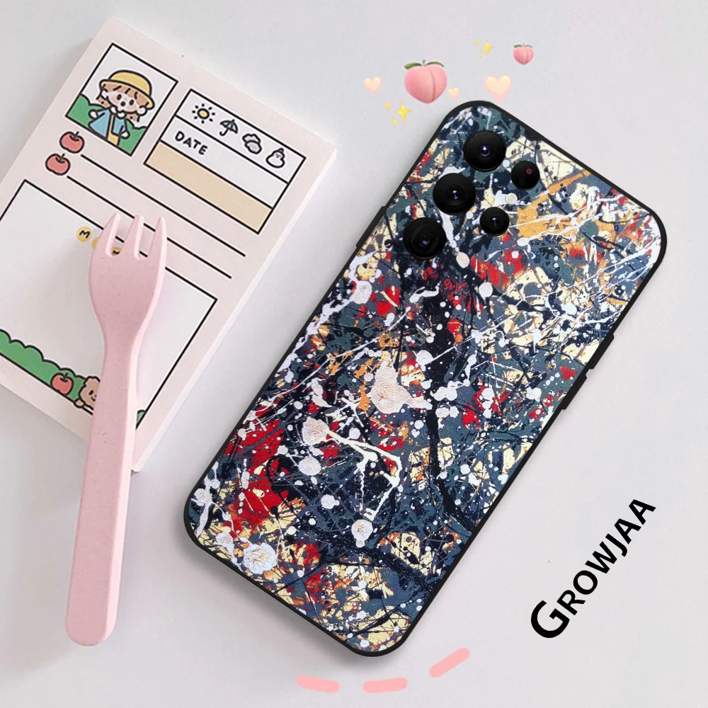 Чехол для телефона Pollock Clutter J-Jackson Art Samsung Galaxy S24 Ultra S22 S23 S21 S20 5G Защитный силиконовый