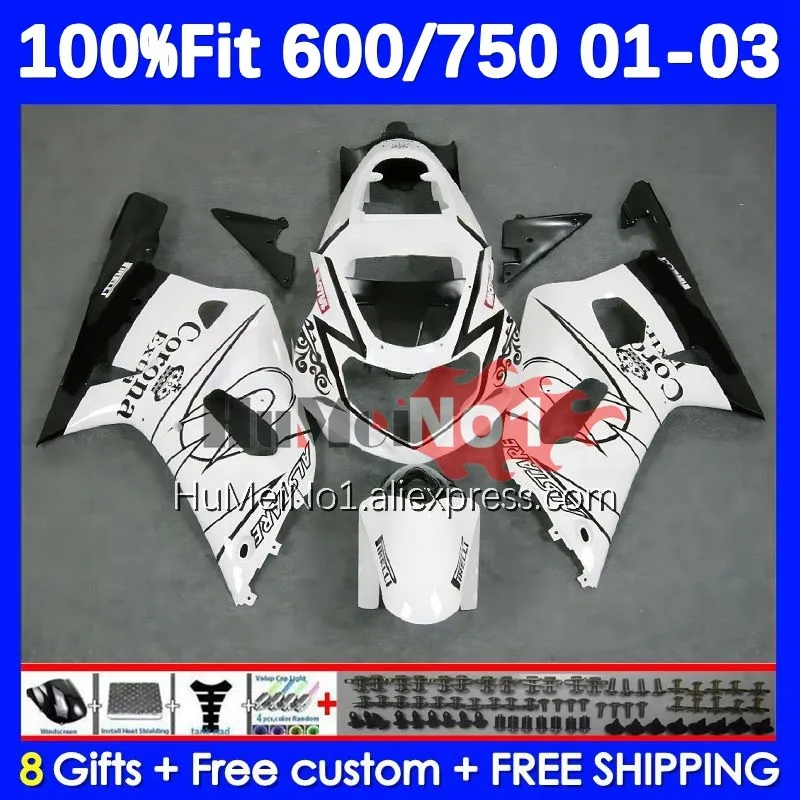 

OEM Body For SUZUKI GSXR 600 750 CC K1 GSXR600 14No.47 GSXR-600 GSXR750 01 02 03 2001 2002 2003 Injection Fairings Silvery Red