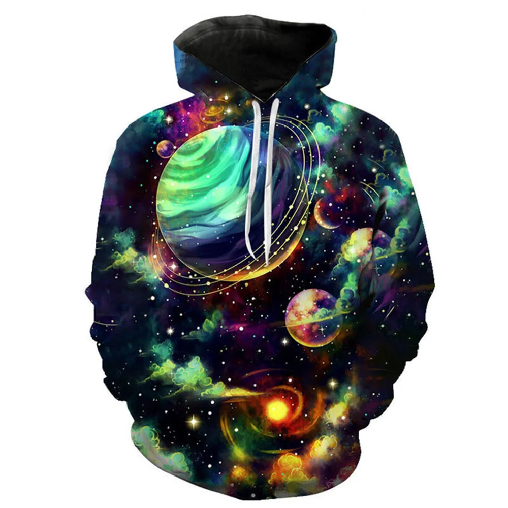 

Fashion Cool Universe 3d Digital Printing Men's Hoodies 2022 Autumn New Casual Long Sleeve Tops for Men Hooded Pullover Clothes